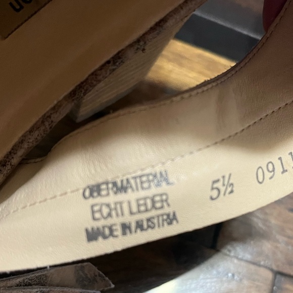 Paul Green Leopard Print Cayenne Peep Toe Sandals Size 7.5 - Picture 6 of 13